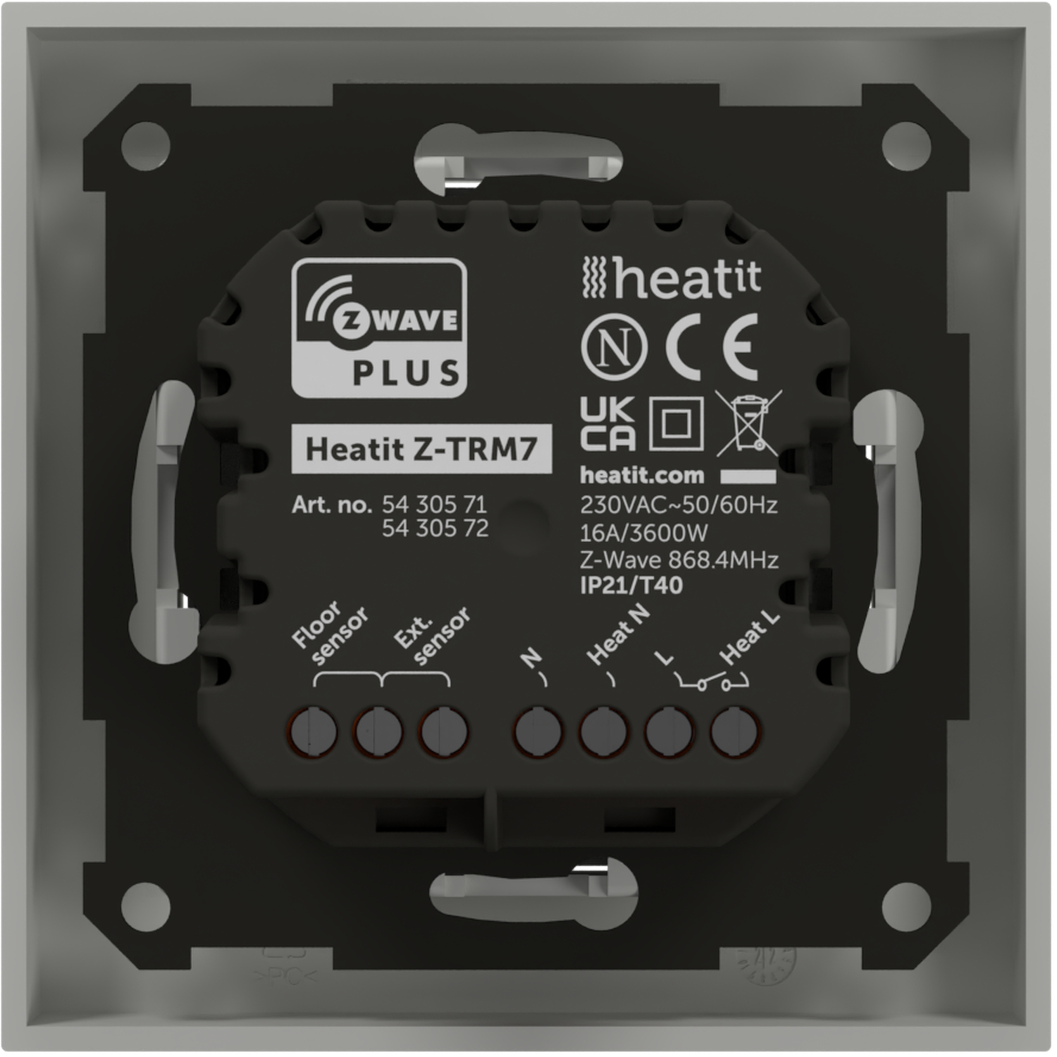 HeatIt Z-TRM7 Thermostat  Z-Wave 800 Serie (Weiß RAL 9003)