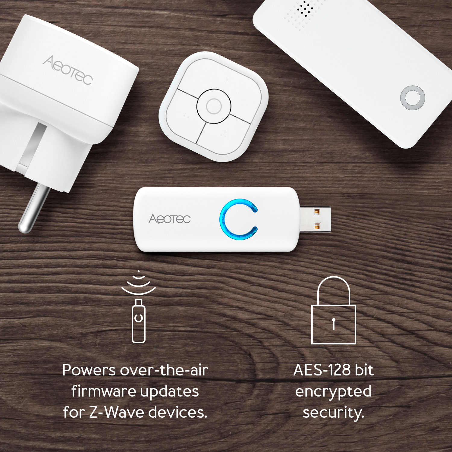 Aeotec USB Adapter mit Batterie Z-Stick GEN5+ Z-Wave Plus ZW090-C