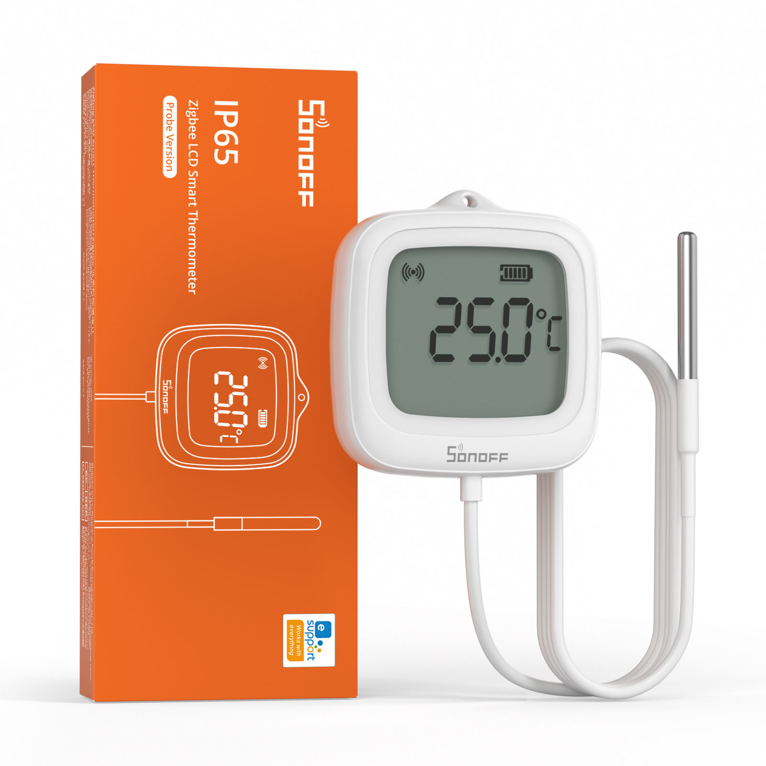 SONOFF LCD Smart Thermometer mit Sonde IP65 (Zigbee)
