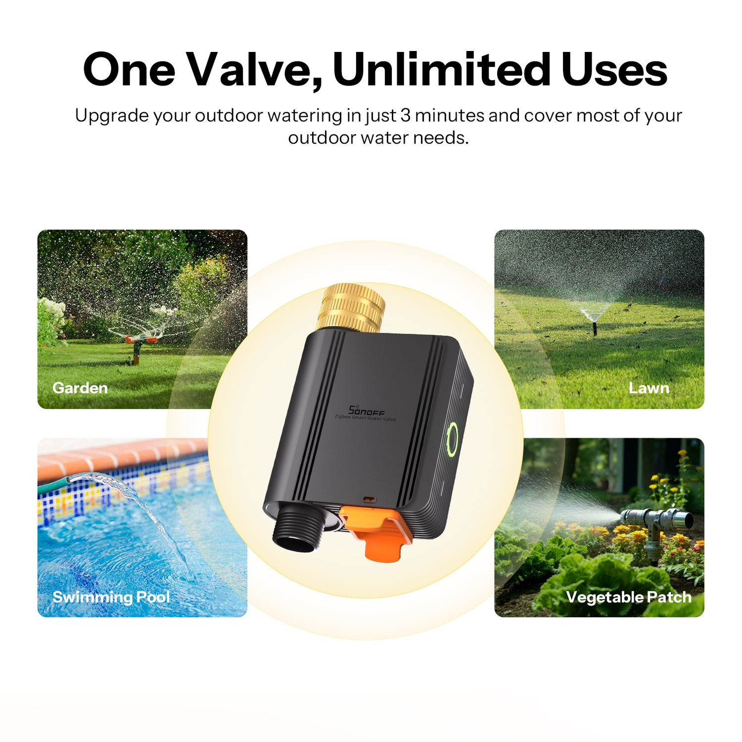 SONOFF Hydro Series Hydro ONE Smart Water Valve mit Durchflussmesser (Zigbee)