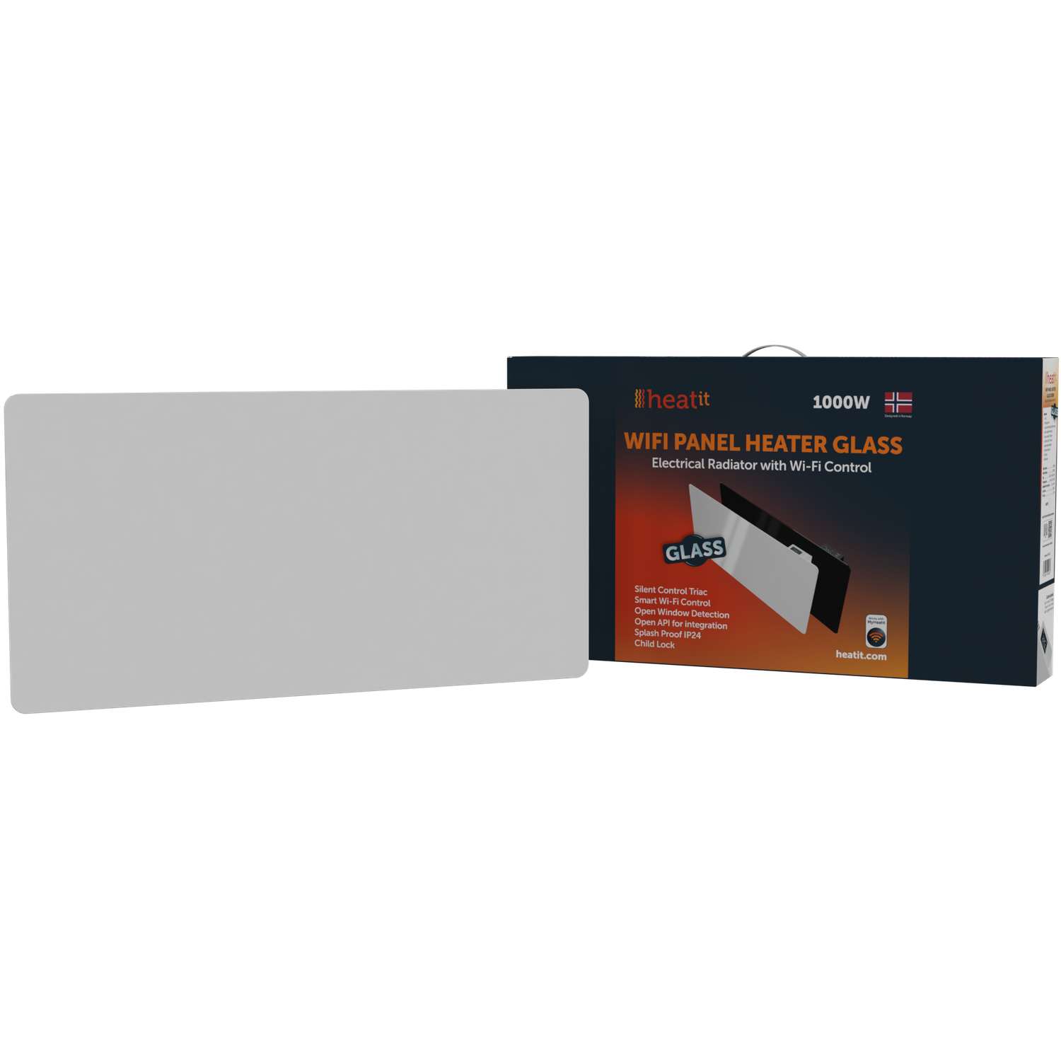 Heatit WiFi Flächenheizung Glass 400W - 1500W