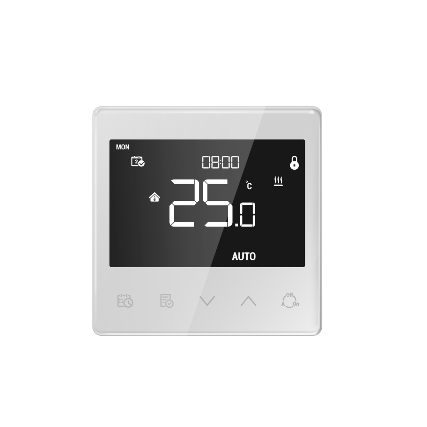 MCO Home Thermostat F7 für Wasserheizungen  (Zigbee, Weiß)