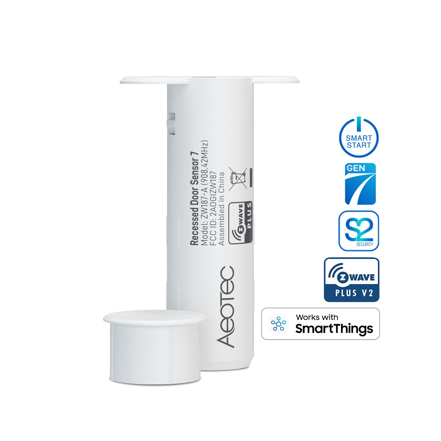 Aeotec Recessed Door Sensor 7 Z-Wave Plus V2 ZW187