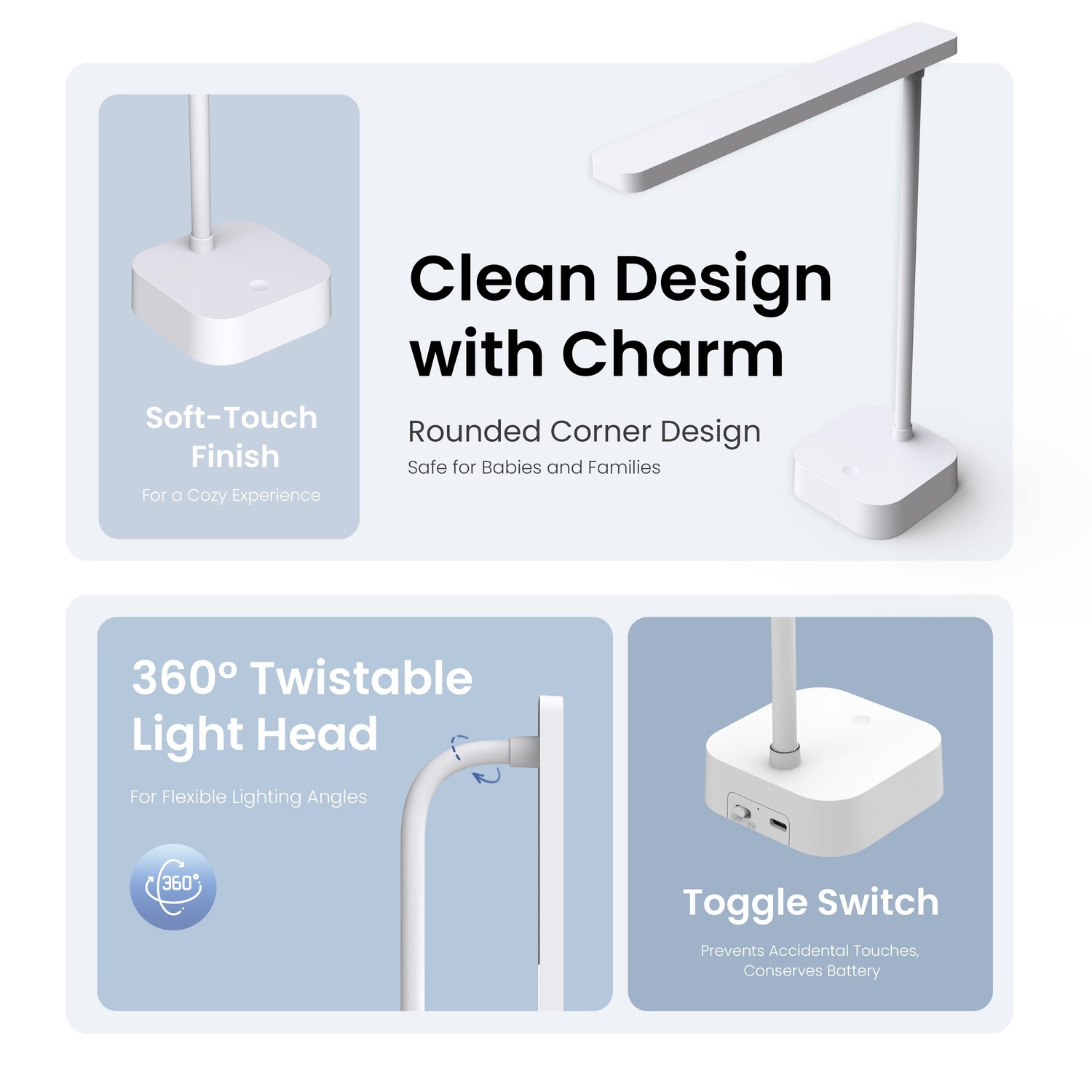 YEELIGHT Jasmine Rechargeable Desk Lamp Aufladbare Tischleuchte