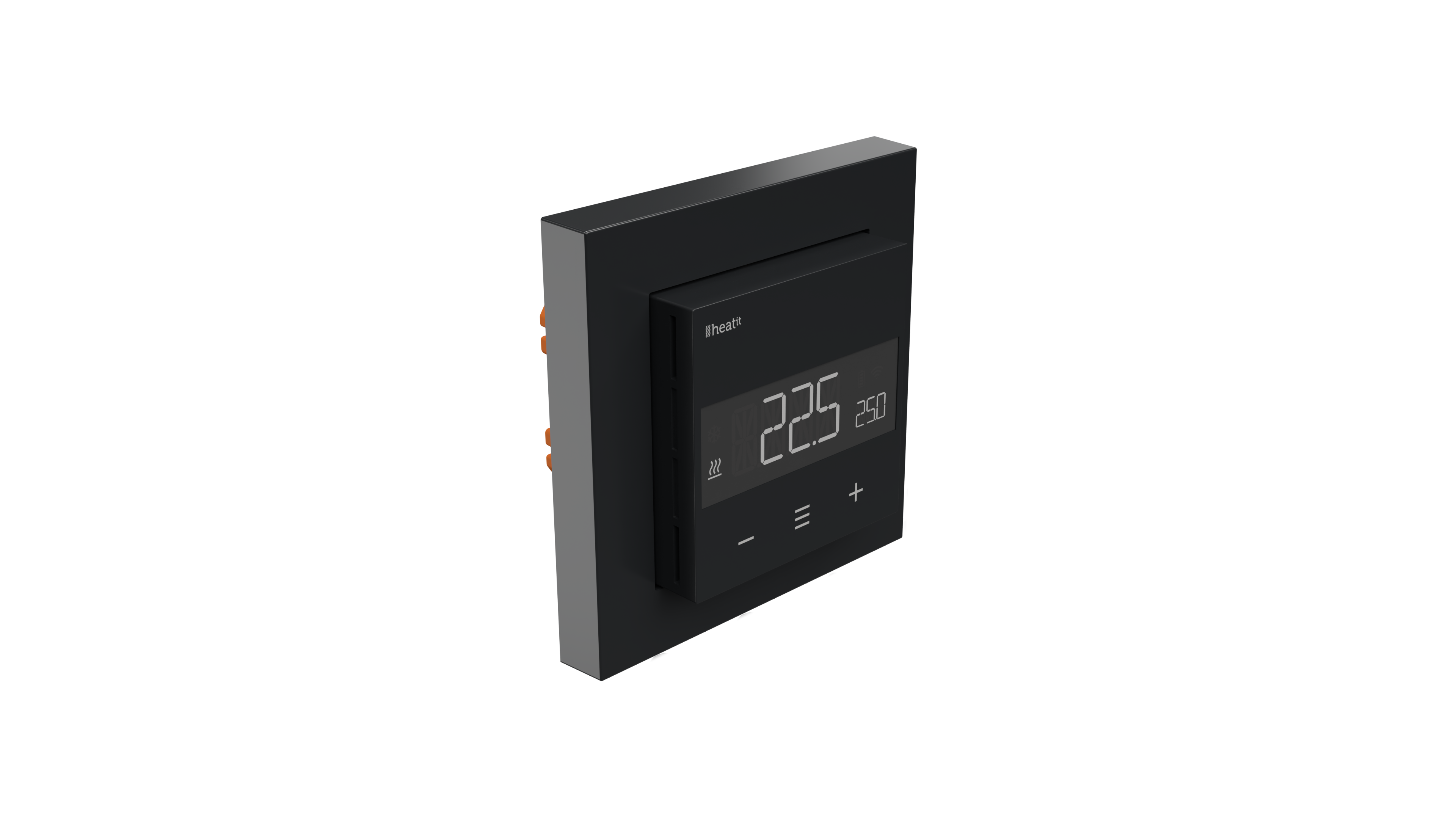 Heatit WiFi6 Thermostat (Schwarz Matt)