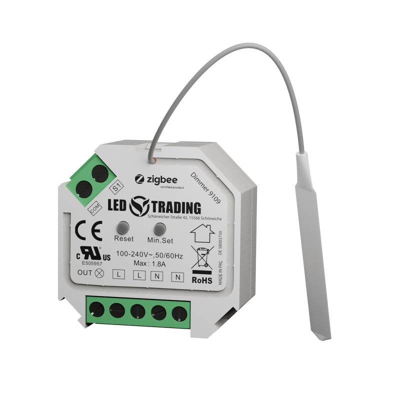 LED Trading 2-Draht Unterputzdimmer mit Bypass (Zigbee)