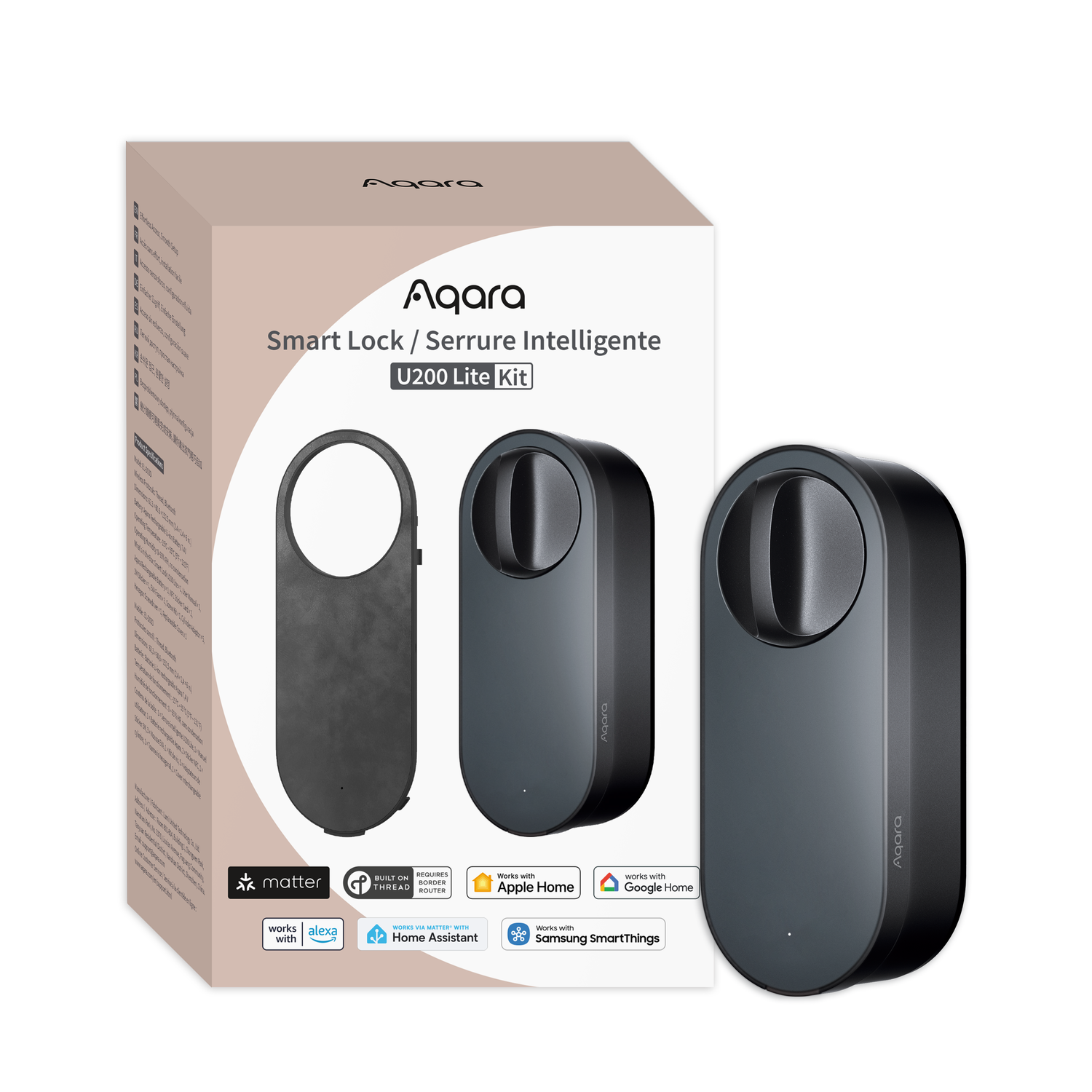 Aqara Smart Lock U200 Lite EU Schwarz (Matter over Thread)