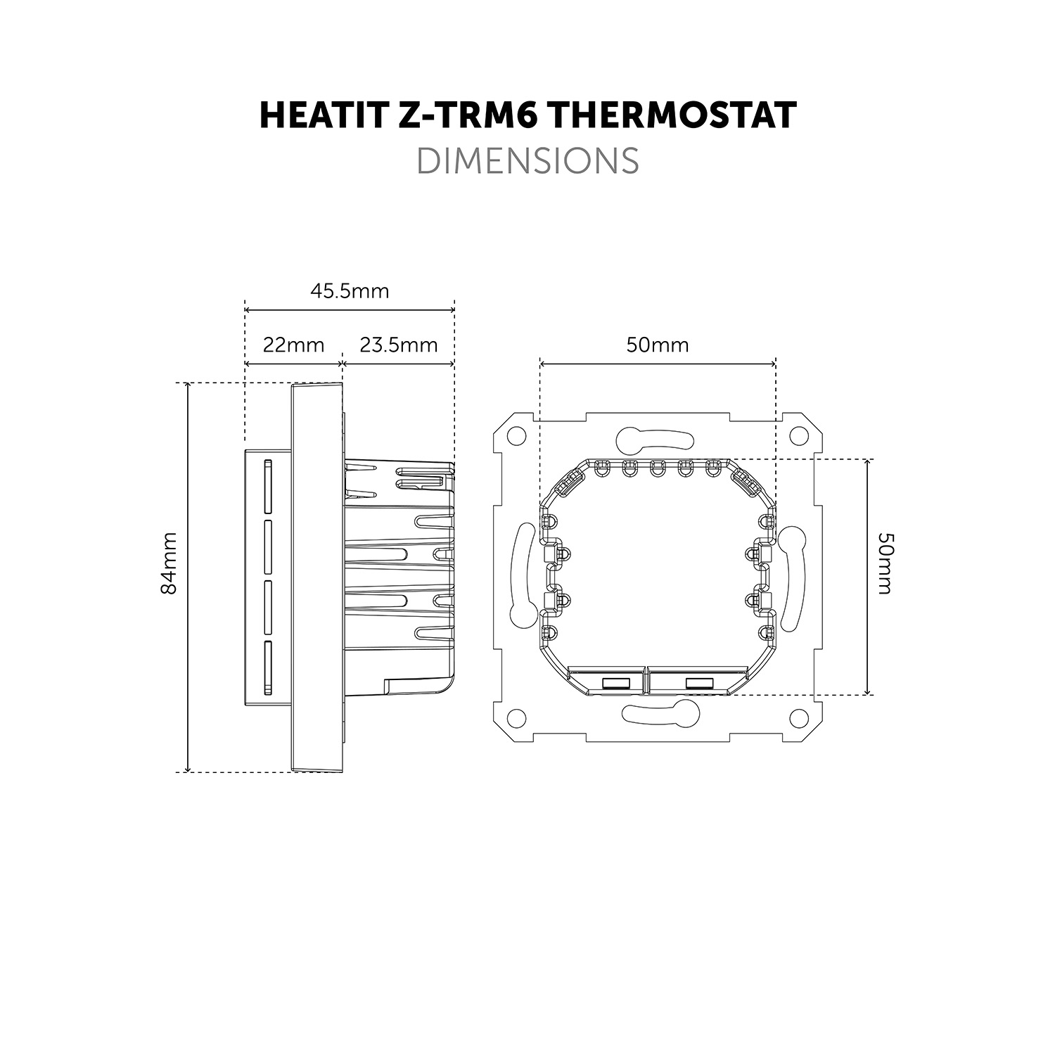Heatit Z-TRM6 Thermostat Z-Wave 800er Serie (Weiß RAL 9010)