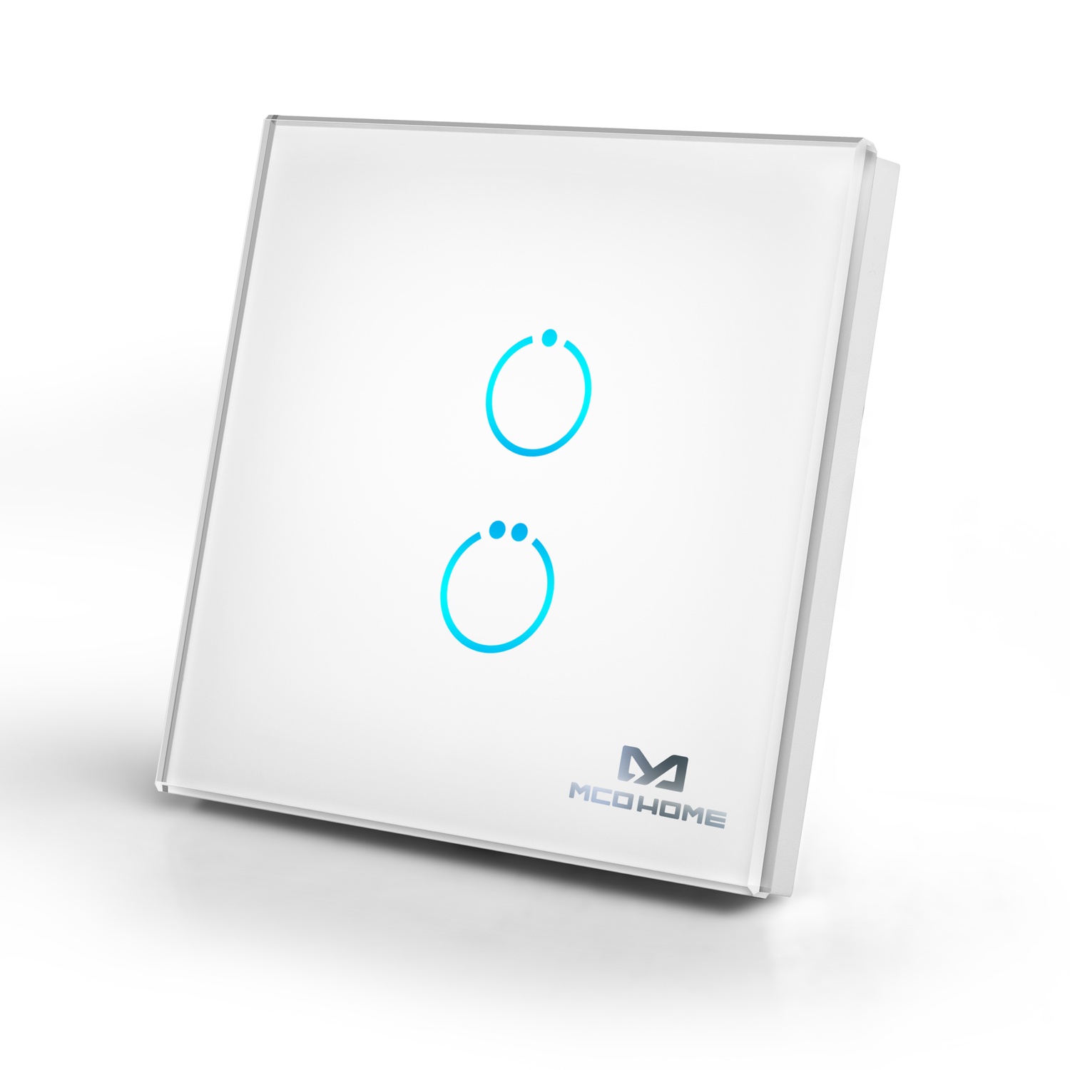 MCO Home Home Glas Wandschalter (2 Tasten, Zigbee, Weiß)
