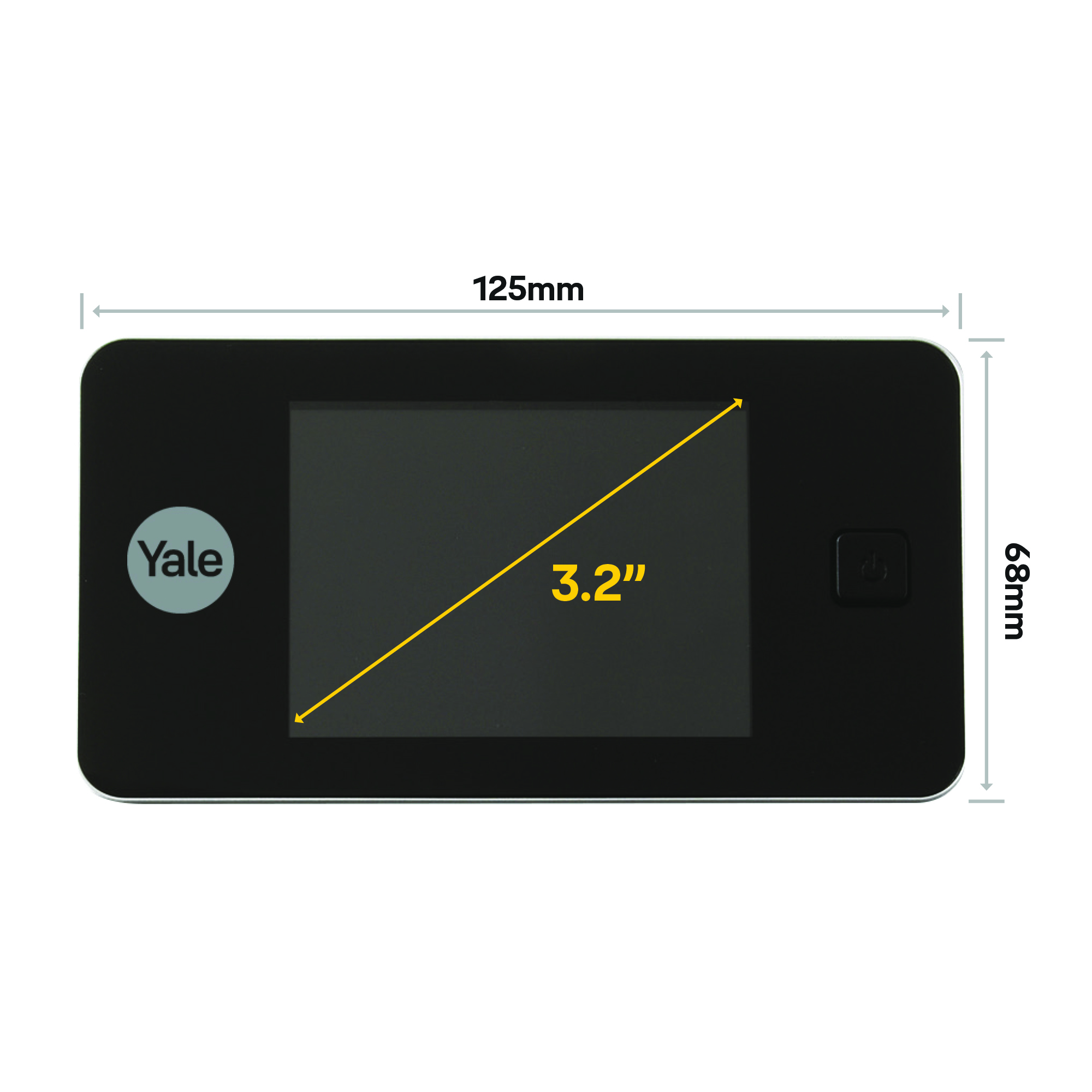 Yale Yale Digital Door Spy DDV 500, 3,2" Display (Silber)