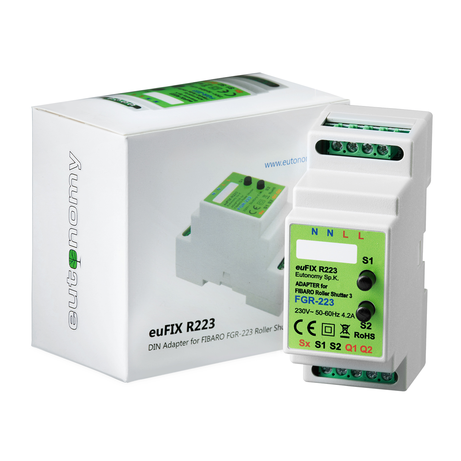 Eutonomy - euFIX R223 DIN adapter (with button)